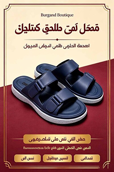 Saudi Step صندل رجالي سعودي الصنع بتصميم علوي مسامي وحزام متقاطع، نعل داخلي م...