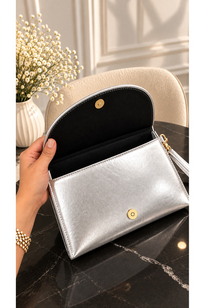 seraptakidunyasi Women's Portfolio Bag with Wrist Strap Clutch Evening Dress Handbag