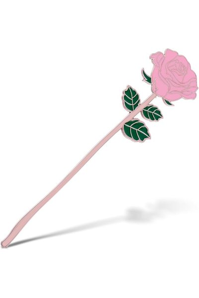 ALMEKAQUZ فاصل كتب معدني بتصميم وردة وردية، هدية لمحبي القراءة، هدية تقدير لل...