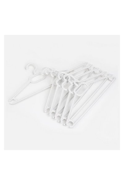 OEM Set 6 Umerașe Albe din Plastic 41x21cm, Antiderapante