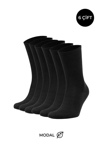 Aytuğ&Mısırlı Дамски чорапи Modal от TENCEL, 6 чифта в кутия, черни