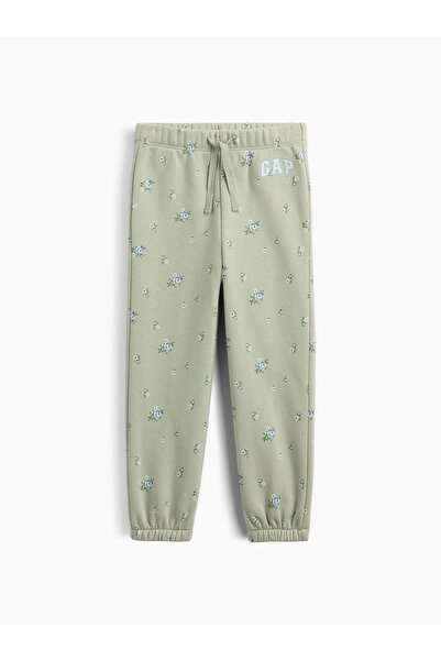 GAP Kız Bebek Açık Yeşil Pull-On Logo Jogger Eşofman Altı