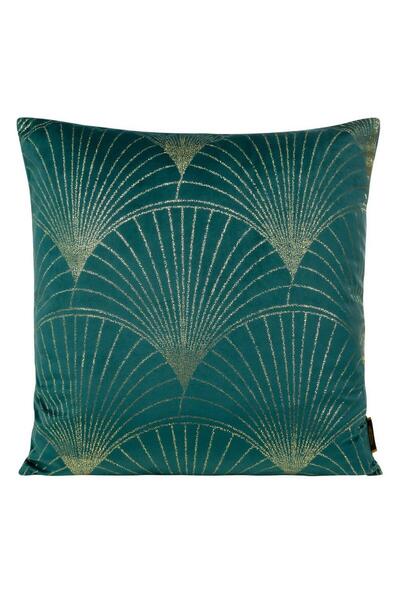 Eurofirany Fata de perna decorativa BLINK-21 45x45 Eurogold turcoaz inchis/au...