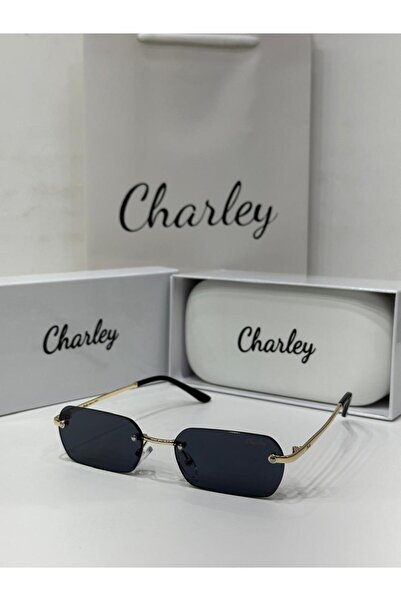 Generic Brand نظارة Charley شمسية مستطيلة بعدسات سوداء LOOSTER TIME