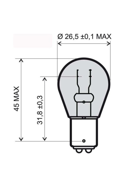 RMS Λάμπα 12V 21/5W bay15d - Alb