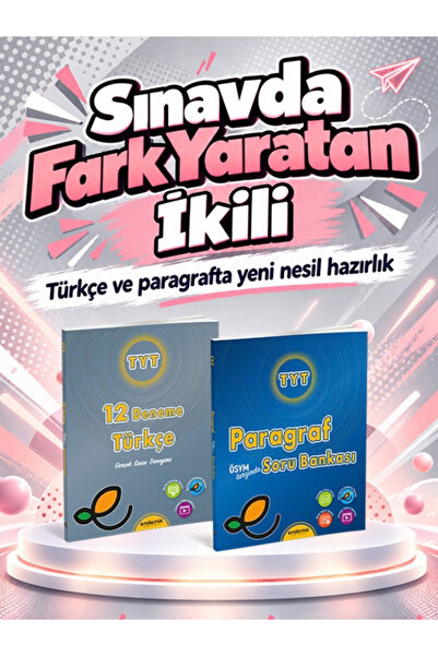 Endemik Yayınları TYT Türkçe 12 Deneme ve Paragraf Soru Bankası 2'li Set