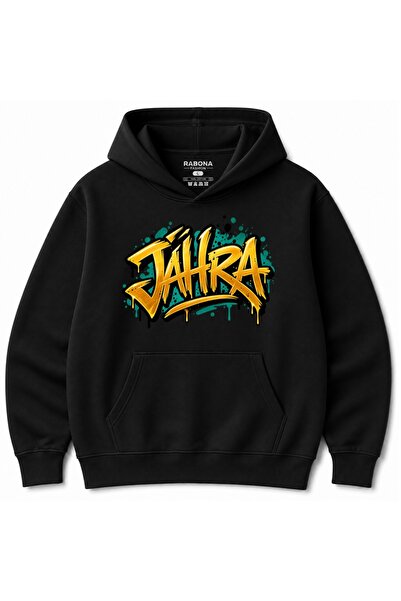 Rabona Fashion Jahra Kuwait Men's Graphic Printed Hoodie - Gold & Turquoise G...