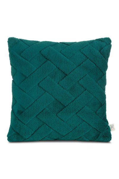 Design 91 Fata de perna CARO 45 x 45 cm Eurofirany verde inchis
