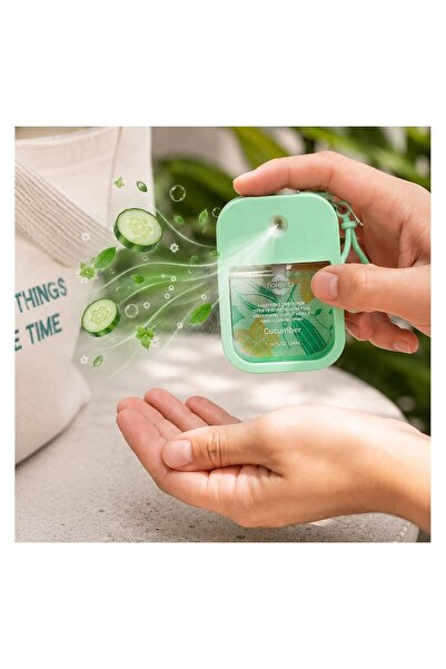 OEM Spray Curățare Mâini 34 ml cu Aromă de Castravete și Inel Breloc – Practi...