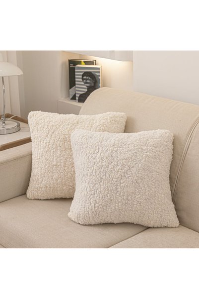Nitki Perna decorativa Boucle Dreamy, 50x70 cm, crem, material moale si calduros