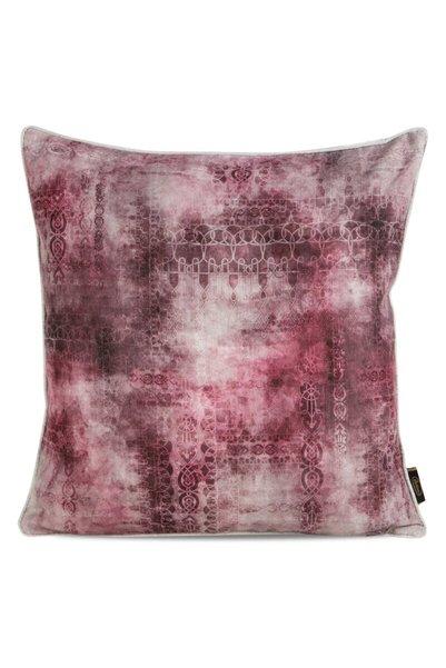 Eurofirany Fata de perna decorativa Len 45x45 burgundy crem burgundy