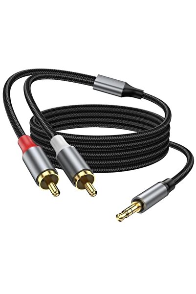 GENERAL كابل 3.5 ملم إلى RCA بطول 2 متر، محول سماعات رأس من نوع AUX إلى RCA ذ...
