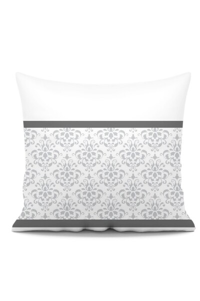 Nitki Fata de perna decorativa 45x45 Glamour alb argintiu glamour I23