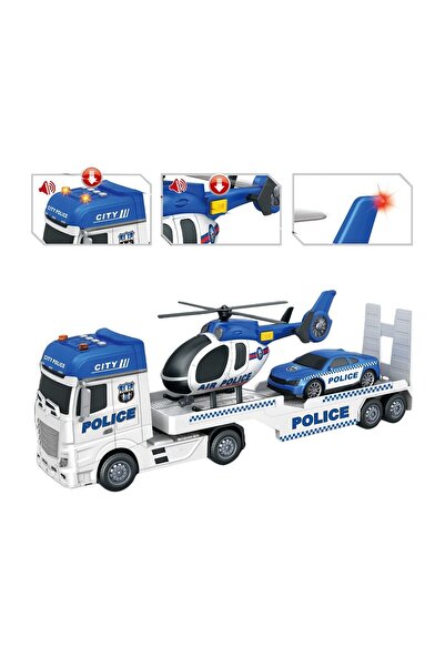 OEM Camion de Politie cu Elicopter sunet și – sunete și lumini pentru scenari...