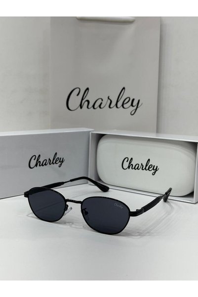 Generic Brand نظارة Charley شمسية سوداء بتصميم عصري LOOSTER TIME