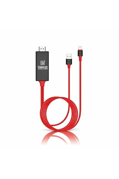 TENPLUS كابل T3423 من Lightning إلى HDMI بطول 2 متر، محول تلفزيون عالي الدقة ...