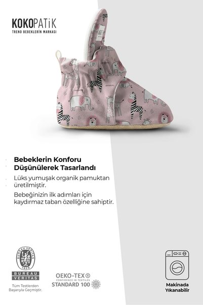 Kokopatik Pembe Orman Desenli Bebek Panduf