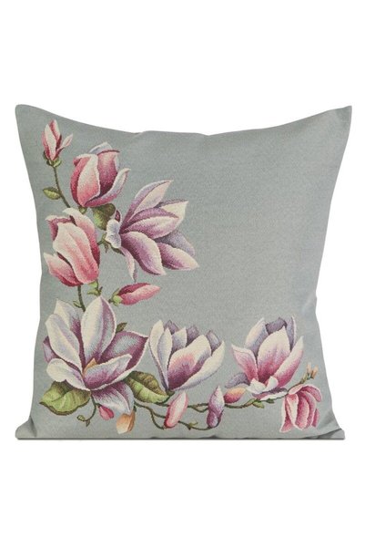 Eurofirany Fata de perna decorativa 45x45 gri cu magnolii