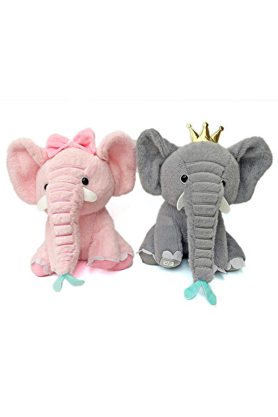 NO BRAND Elefant de pluș, 30 cm, 2 culori - Gri