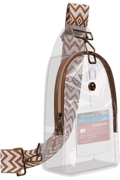 SYOSI Clear Sling Bag Stadium Approved, Women PVC Transparent Crossbody Purse...