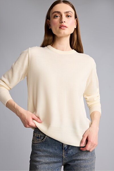DeFacto Ultra Soft Relax Fit Crew Neck Basic Sweater C0058Ax26Wn