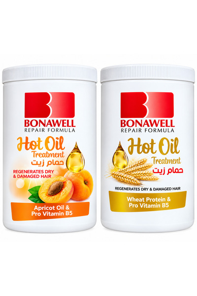 Bonawell Repair Formula Hot Oil Treatment with Apricot Oil & Pro-Vitamin B5 Repair Formula Hot Oil Treatment with Wheat Protein & Pro-Vitamin B5 (810 ml)