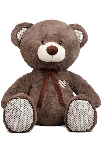 Amek Toys Ursuleț de pluș cu fundă, 40 cm - Bej