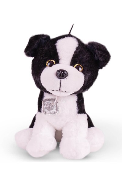 Amek Toys Cățeluș de pluș cu medalion, 26 cm - Negru