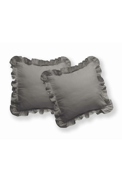 Detexpol Fata de perna din bumbac pur gri cald 40x40 cu volan