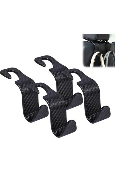 AQUAFALCON Car Seat Headrest Hook 4 Pack Hanger Universal Vehicle Car Storage...