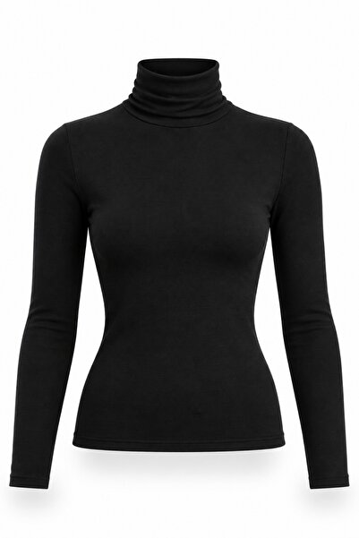 5in1Canpolat Crna bluza sa rolkama 25226