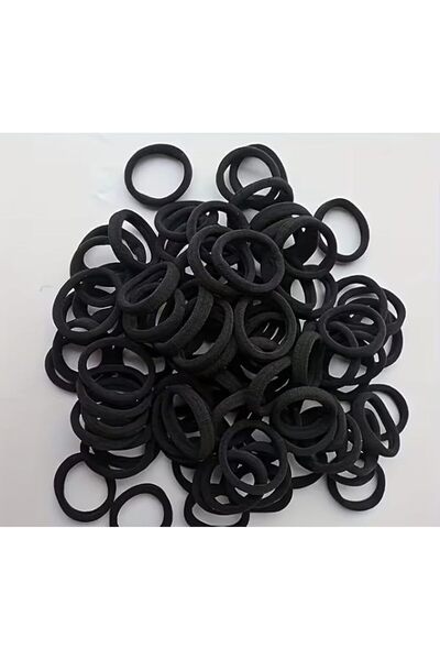 Generic Womens 500 Pcs Black Hair Ties Elastic Bands, Seamless Soft Ponytail ...