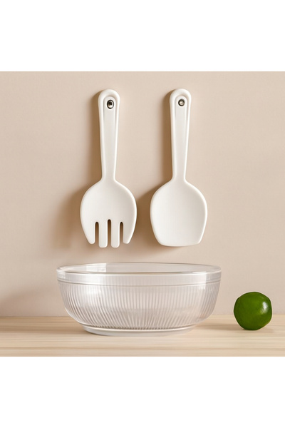 Hobibahçem 3 Piece 4000 ml Salad Set - Mica & Crystal Plastic
