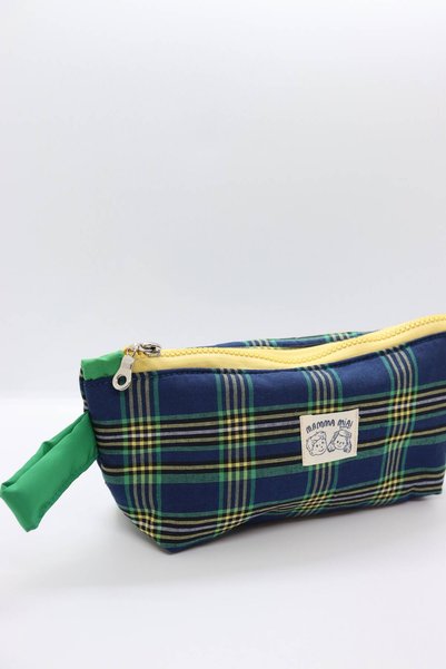 Mamma Mia Home Plaid Quilted Pencil Case