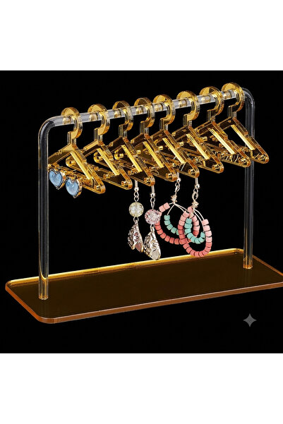 PIETRICELE Acrylic Earring Stand Mini Hanger – 8 Gold Hangers