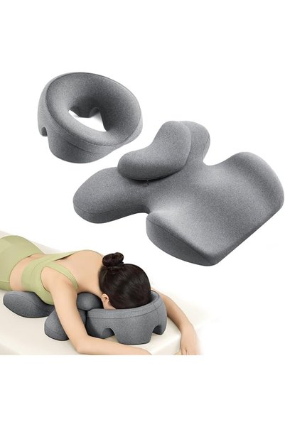 Yelajoy Prone Massage Pillow, Face Down Cushion for Sleeping, Prone Sleeping ...