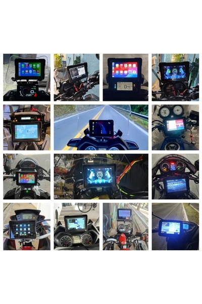 Generic Brand Navigație Moto RiderX5, 5 inci, CarPlay/Android Auto Wireless, DVR, Camere față/spate, Ecran divizat