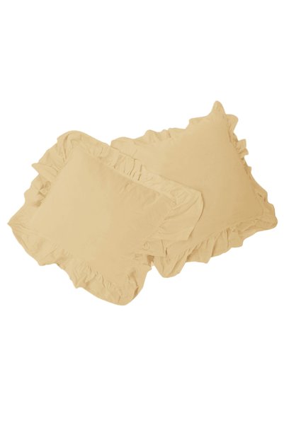 Darymex Set 2 fete perna 40x40cm bumbac crem volanas