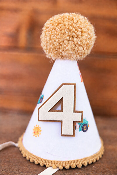 4 Yaş Bebek Doğum Günü Parti Şapkası