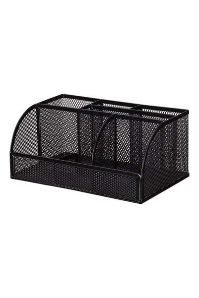 Generic Deli Desk Organizer Metal Mesh Black