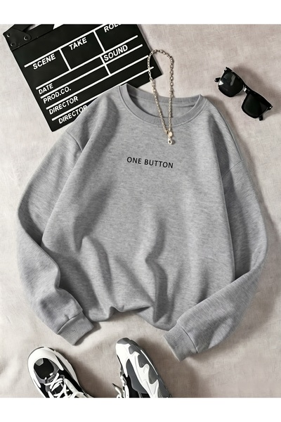 one button Hanorac unisex pentru femei/bărbați, cu imprimeu mini, premium, cu...