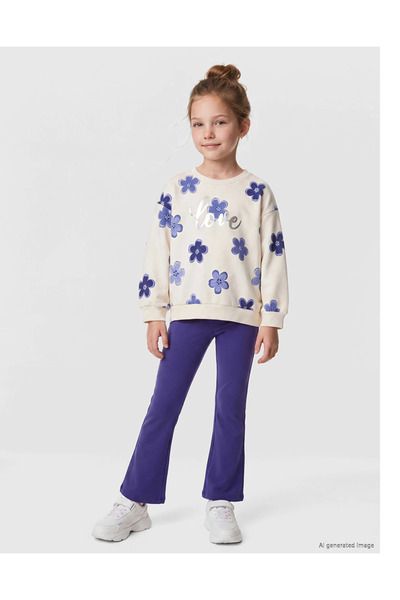 LC Waikiki Lcw Kids Crew Neck Printed Girls' Set