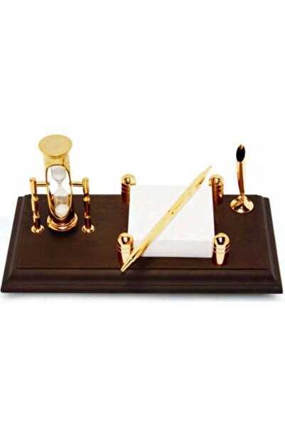 Generic Vitacelli Wood Based Pen Stand with Three Minute Sand Timer and Card ...