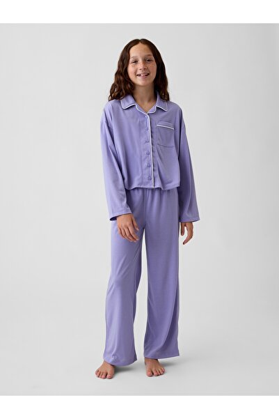 GAP Kız Çocuk Lila Recycled Pijama Takımı