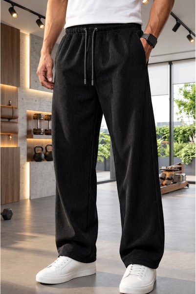 Sapevr Erkek Baggy Eşofman Altı Rahat Kalıp - Günlük & Spor Pantolon