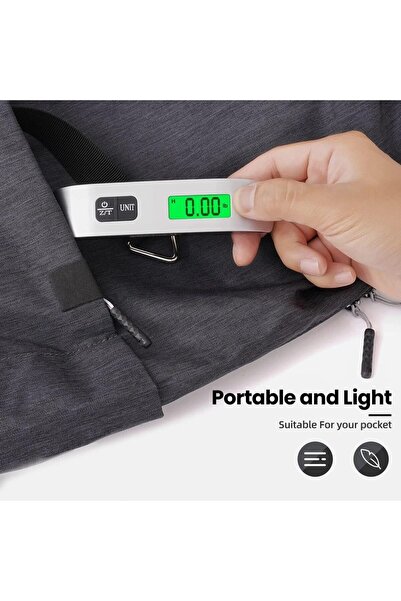 NO BRAND Cântar digital pentru bagaje, capacitate 50 kg, afișaj LCD, design portabil