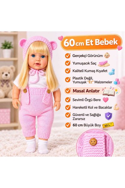 ELITE by Seba 60 Cm Trikolu Masal Anlatan Defne bebek (et bebek)