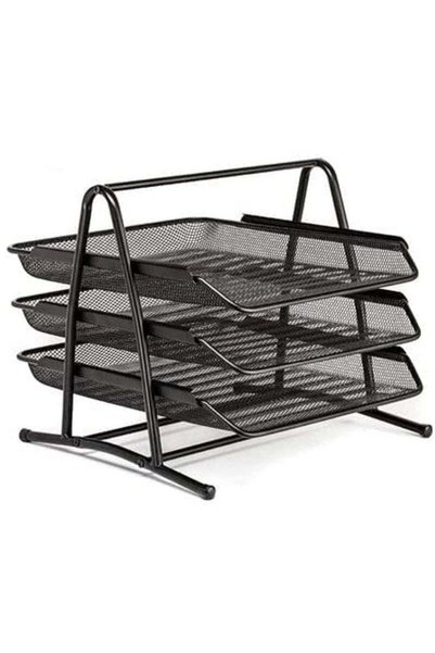 Generic ELTRAZONE Desk Deposit Tray - 3 Layer, A4,32x26cm, Black