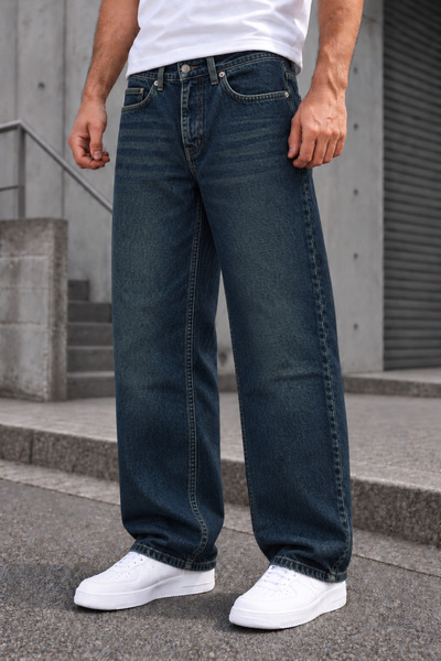 ElitWear Erkek Baggy Fit Likrasız Rahat Kalıp Pantolon