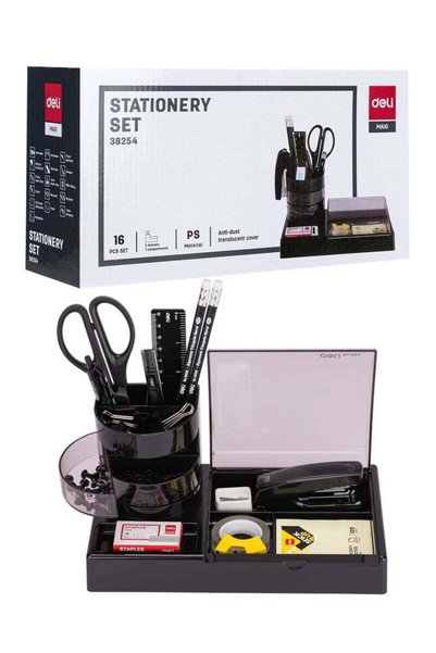 Generic Deli 16-Piece Desk Stationery Set With Desk Organizer